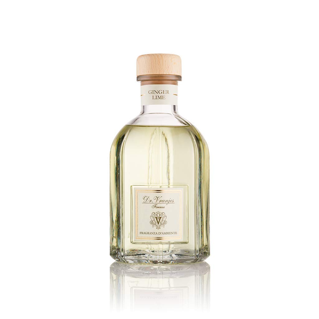 Dr Vranjes Ginger Lime diffuser bottle showcasing radiant aroma for a welcoming living space.