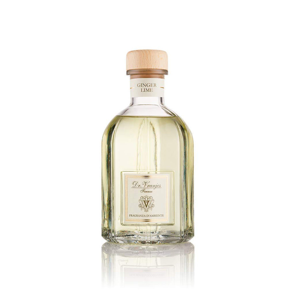Dr Vranjes Ginger Lime diffuser bottle showcasing radiant aroma for a welcoming living space.