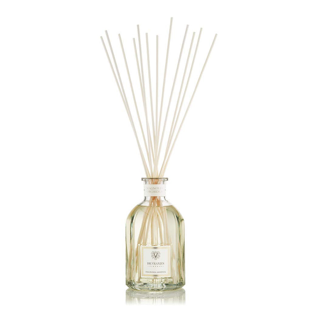 Dr. Vranjes Magnolia Orchidea diffuser sticks evenly distribute fragrance.