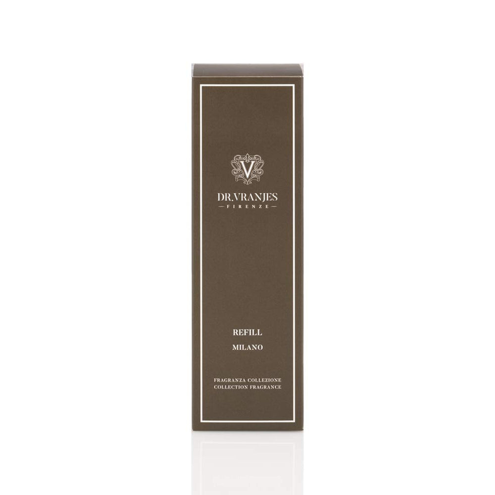 Dr. Vranjes Milano diffuser refill bottle pour shows easy refresh of fragrance.