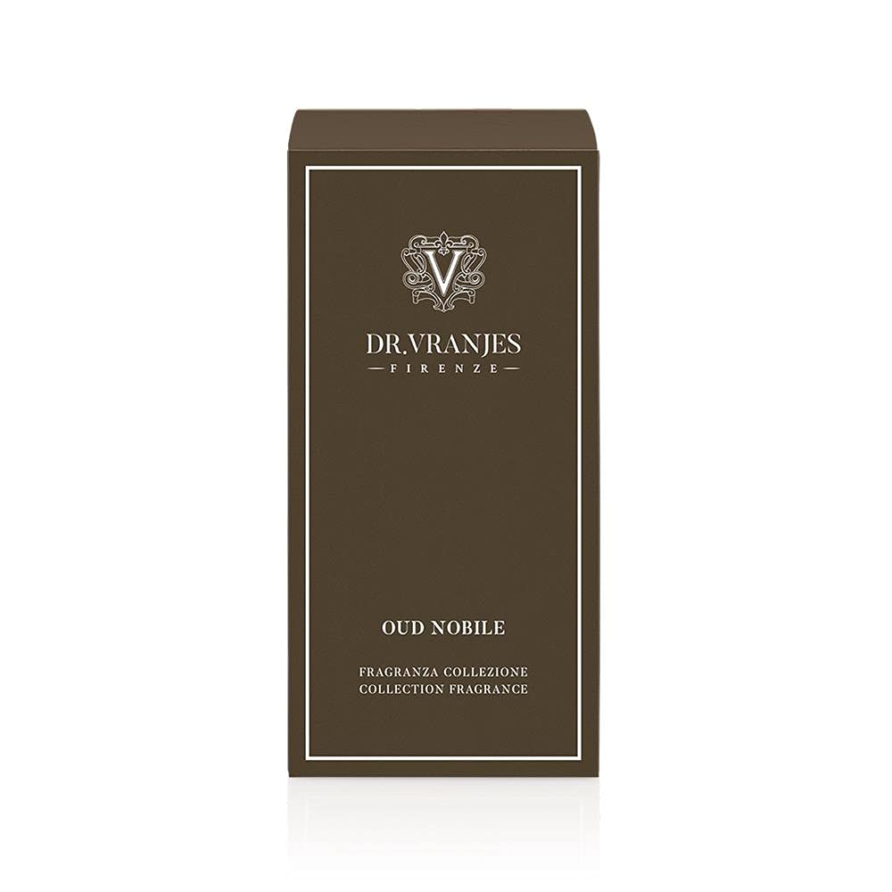 Dr. Vranjes Oud Nobile diffuser with reeds included enhancing aroma ambience.