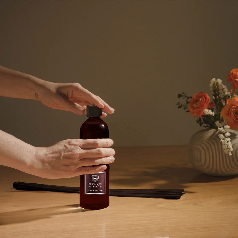 Dr. Vranjes Rosso Nobile ambient scent in a living room enhances mood.