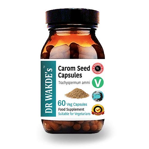 DR WAKDE’S Carom Seed Capsules bottle with 60 vegan capsules for daily wellness