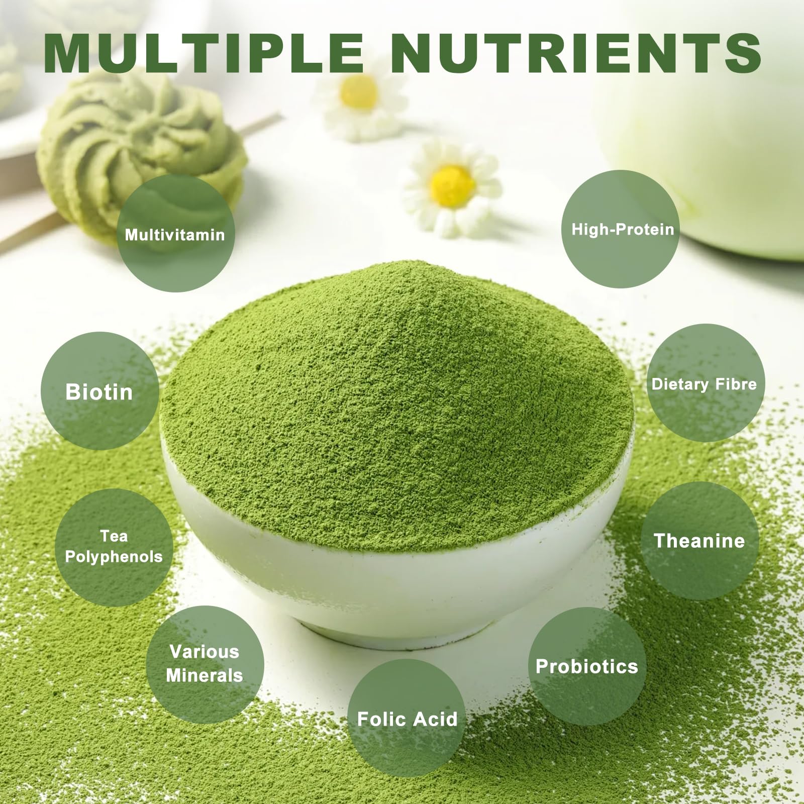DR YES Smooth matcha powder ready for smoothies and recipes
