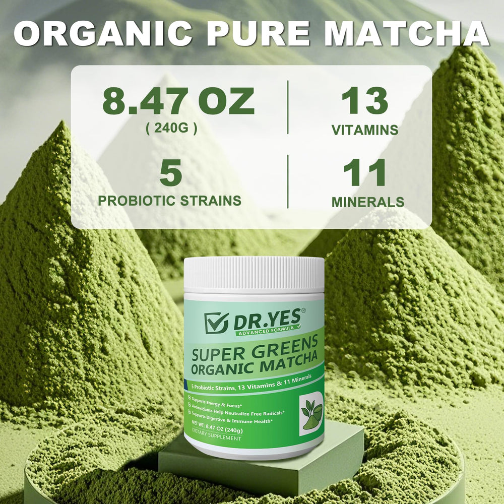 DR YES Ultra-fine grind Matcha dissolves easily in drinks