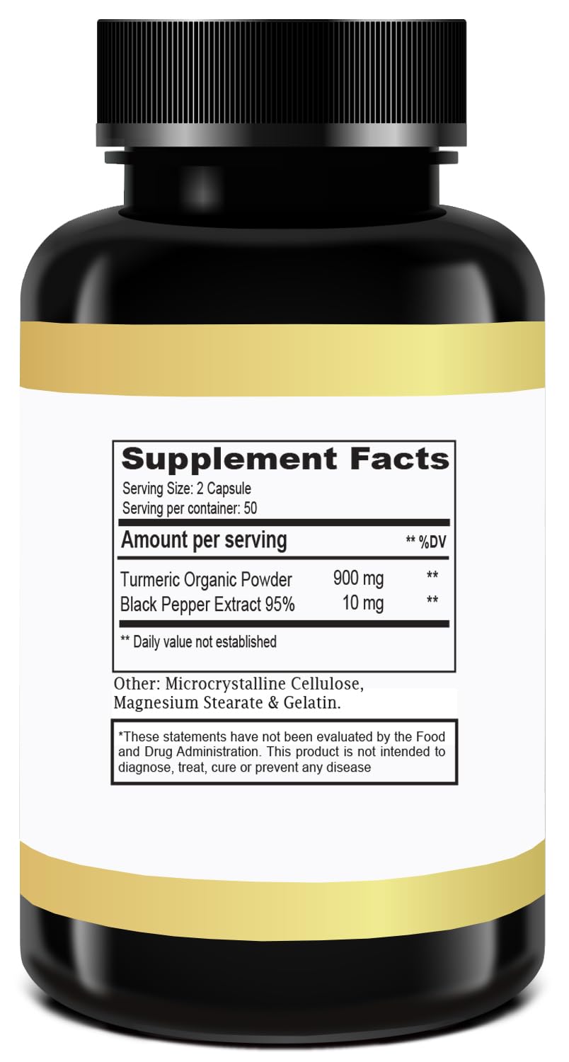 DRA. ANNA Turmeric Curcumin label shows gluten-free formula and no artificial additives