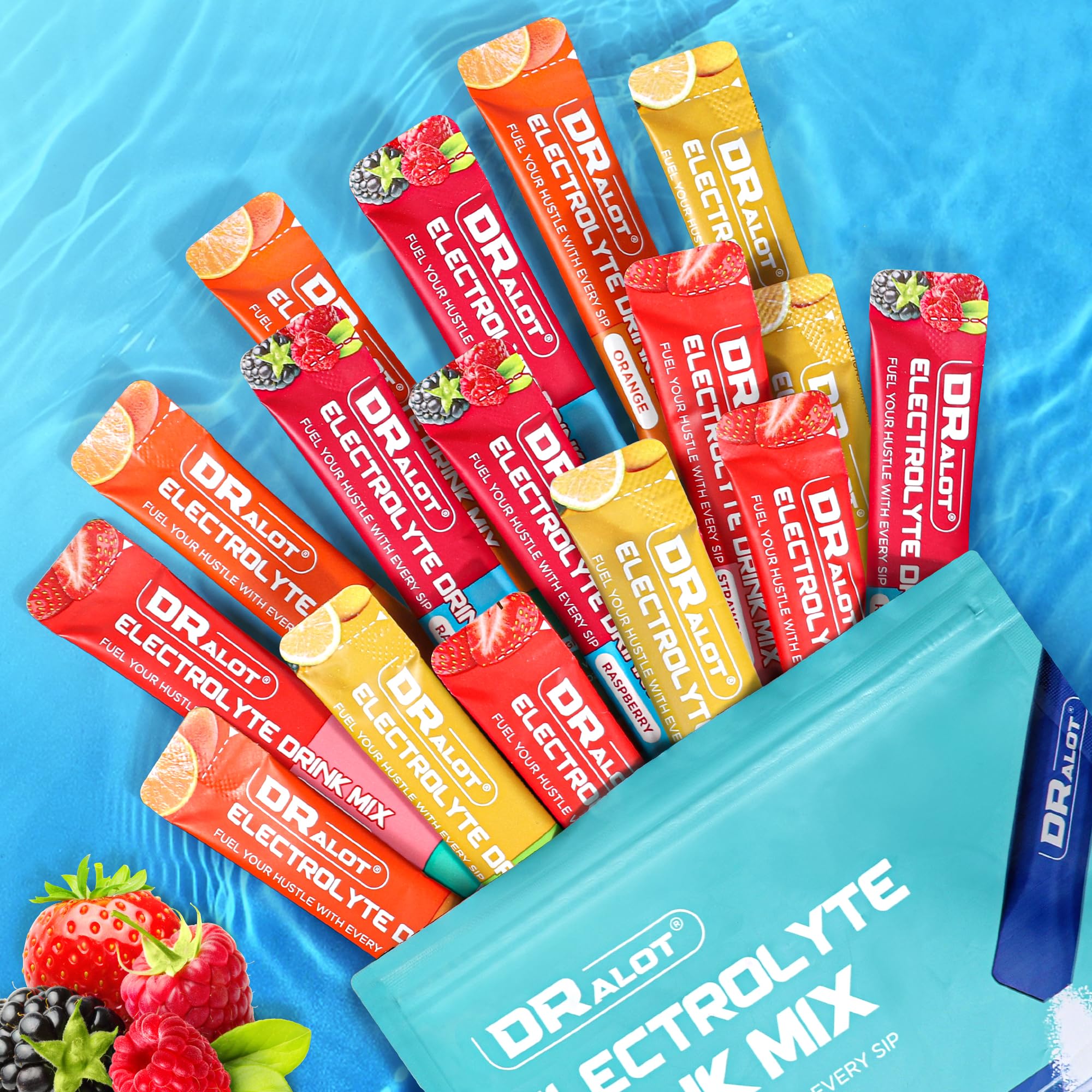 Dralot Sugar-Free Electrolytes Packets enable convenient hydration on the go.