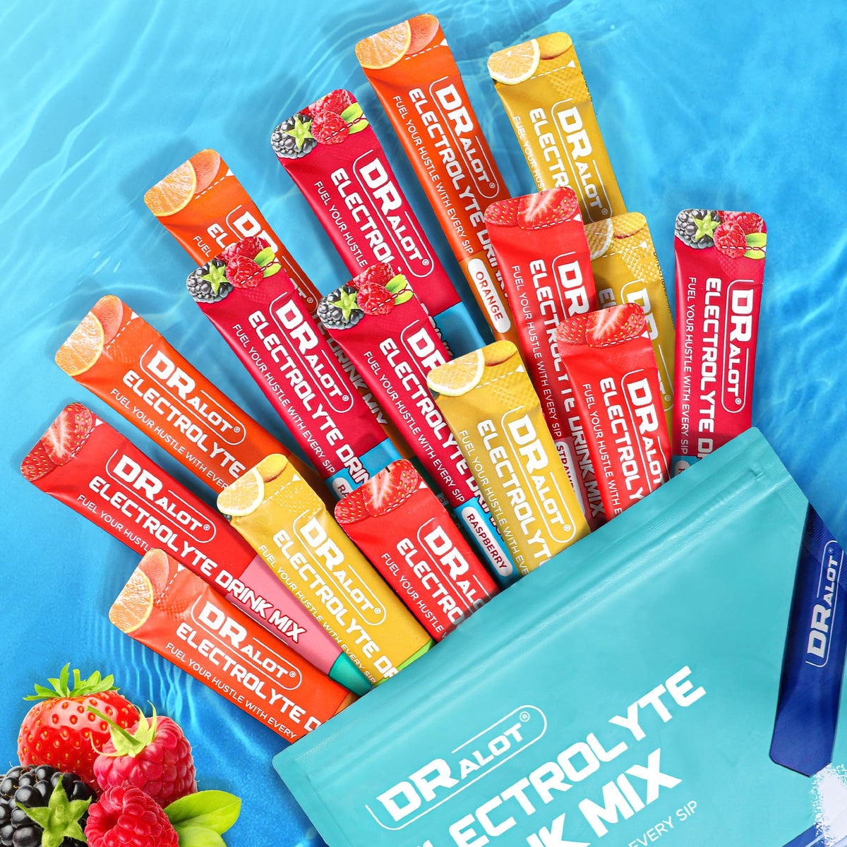 Dralot Sugar-Free Electrolytes Packets enable convenient hydration on the go.