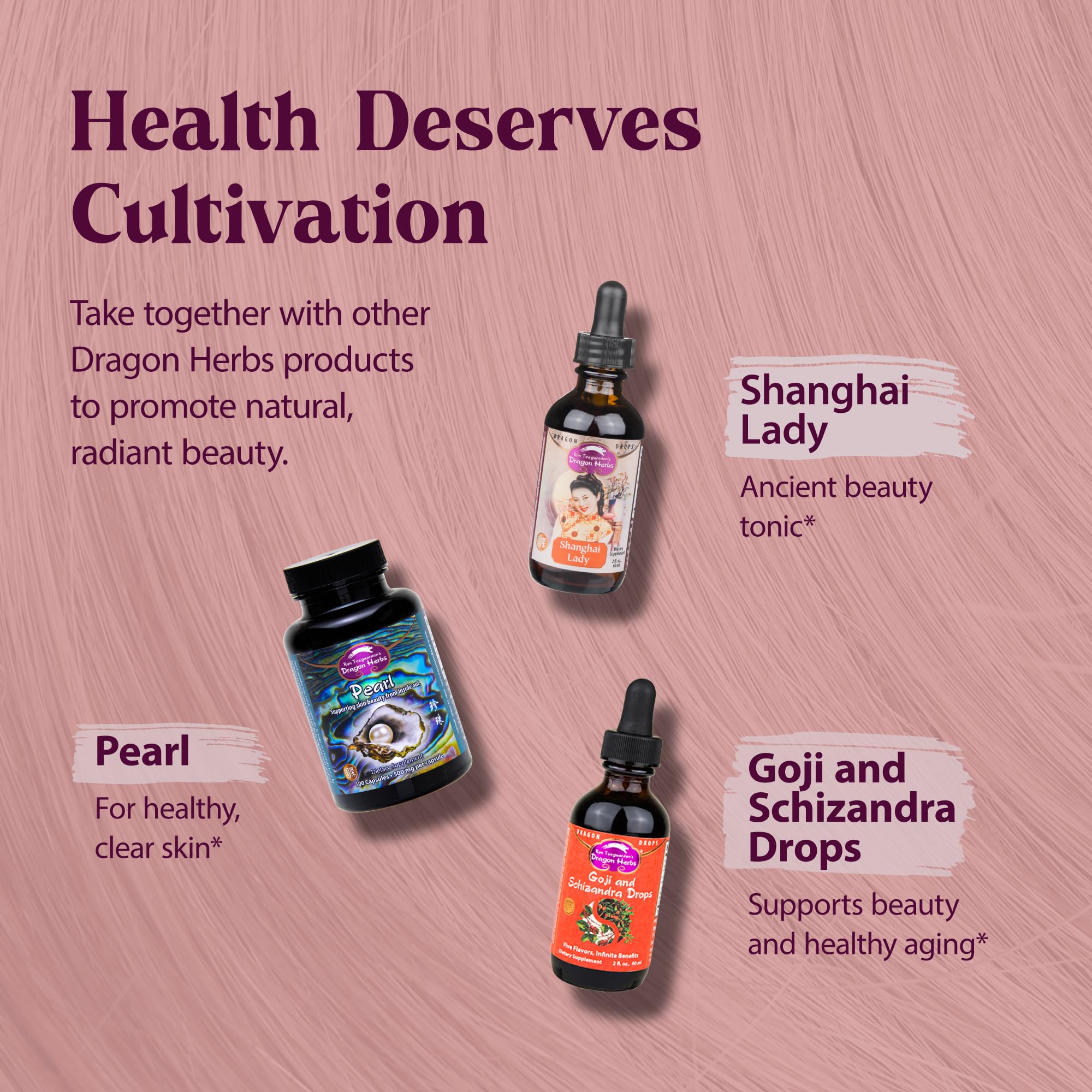 Dragon Herbs Hair and Nails on shelf signaling trusted, all-natural supplement choice.