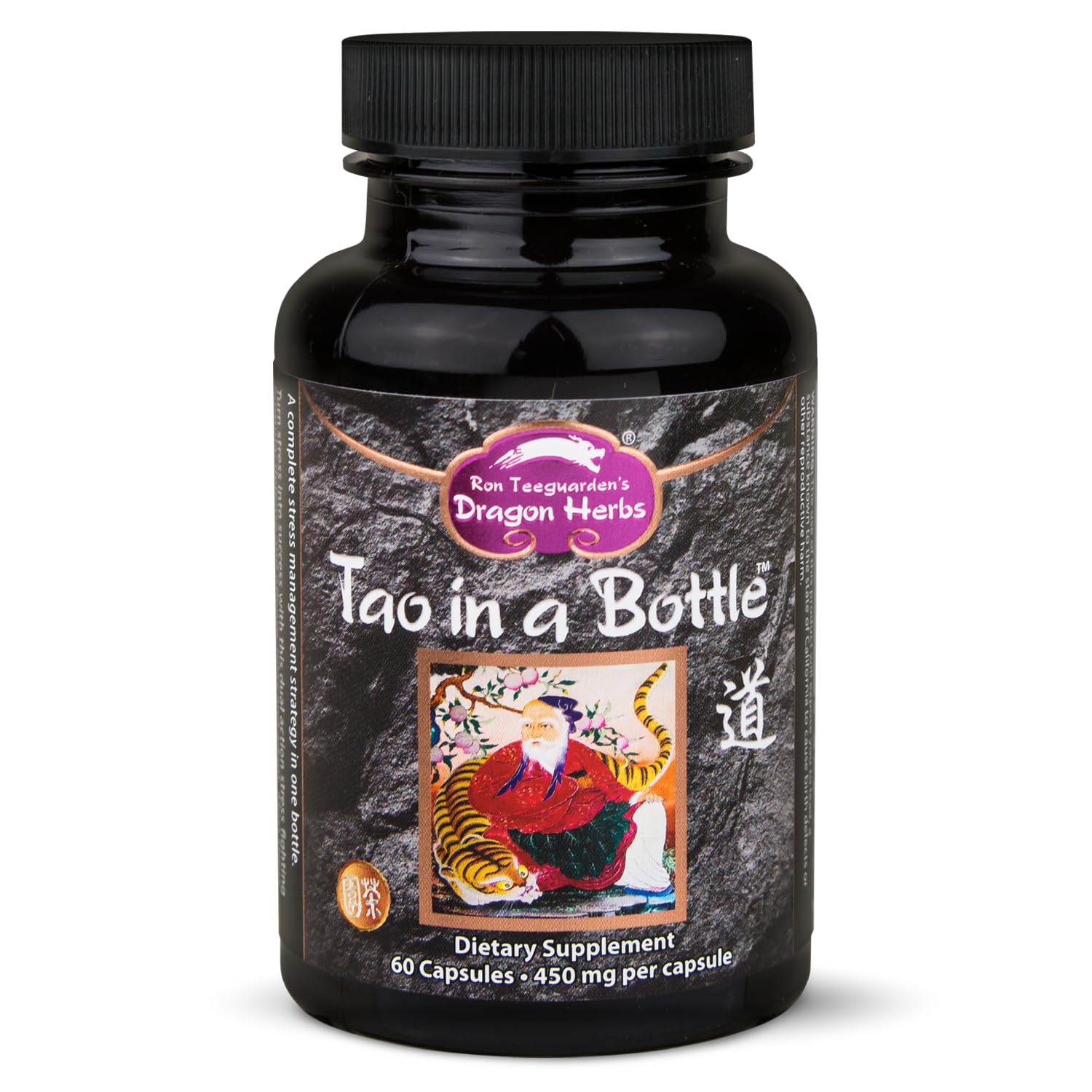 Dragon Herbs Tao in a Bottle bottle-front packaging suggesting calm focus
