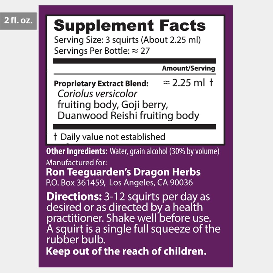 Dragon Herbs triple-extracted drops deliver high potency actives in a convenient format.