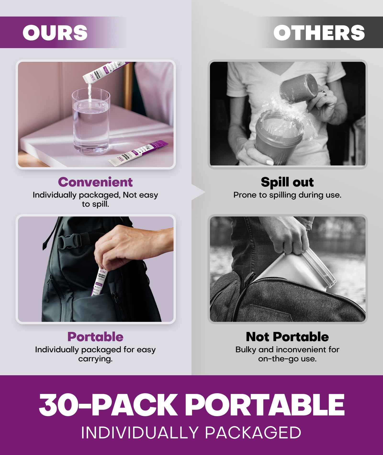 Dralot 2X Boost collagen powder on-the-go sachet for convenient daily use.