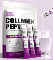 Dralot 2X Boost collagen powder tub closeup highlighting ultra absorption for skin support.