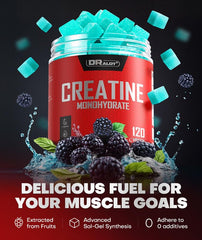 Dralot Creatine preworkout scene conveys gym-ready stamina and performance.