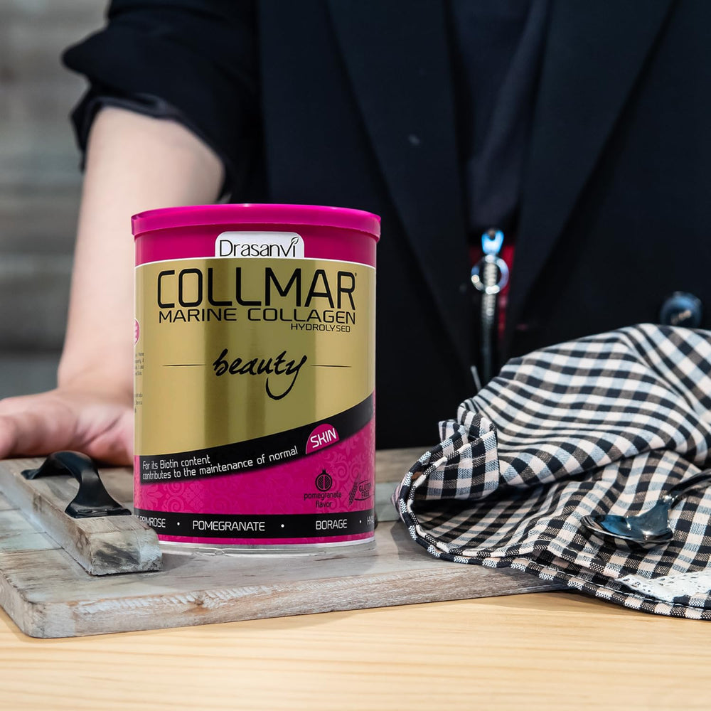 Pomegranate ingredients label on COLLMAR Beauty packaging emphasizing natural care.