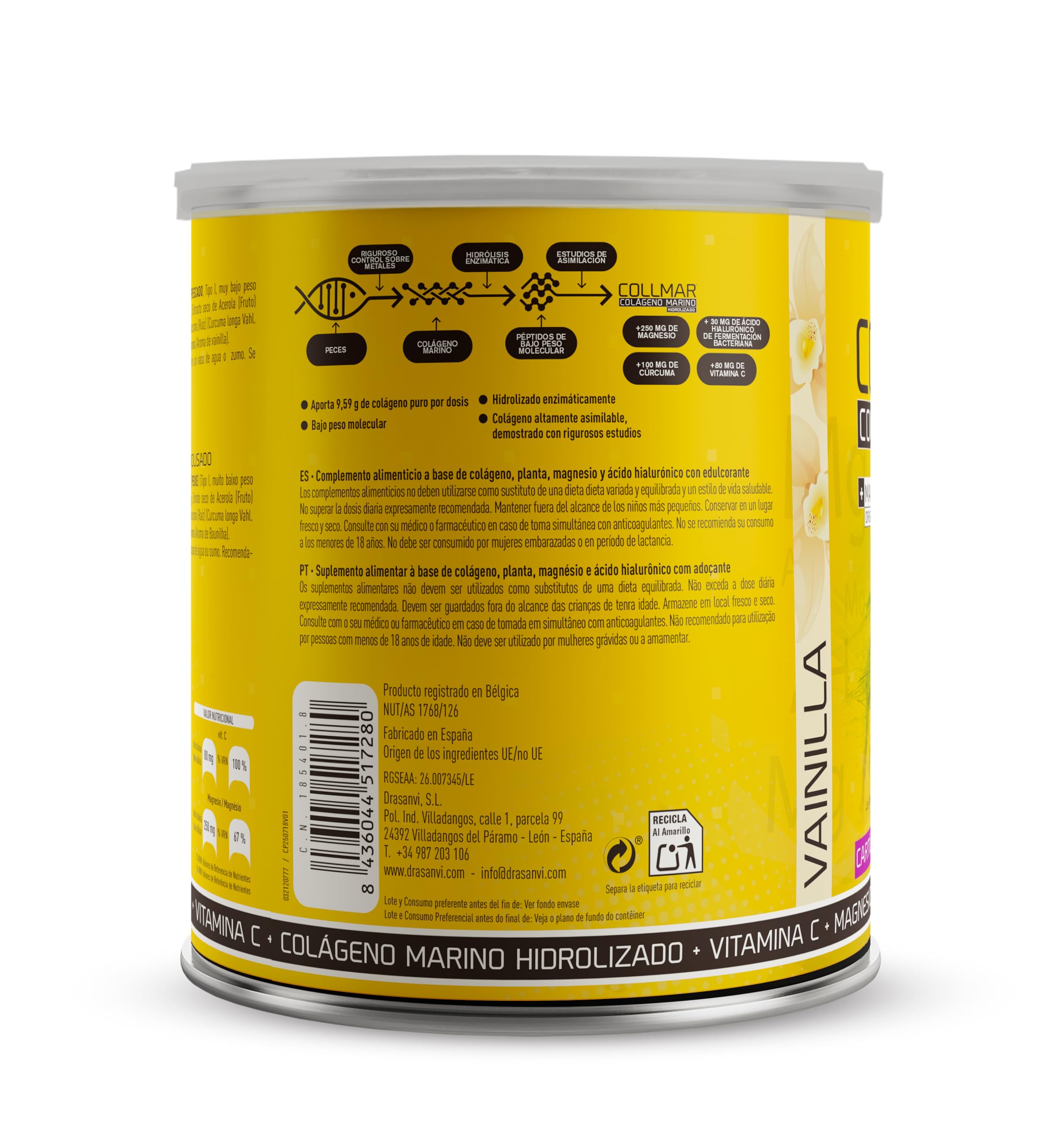 Drasanvi COLLMAR post-workout use in a shaker cup.