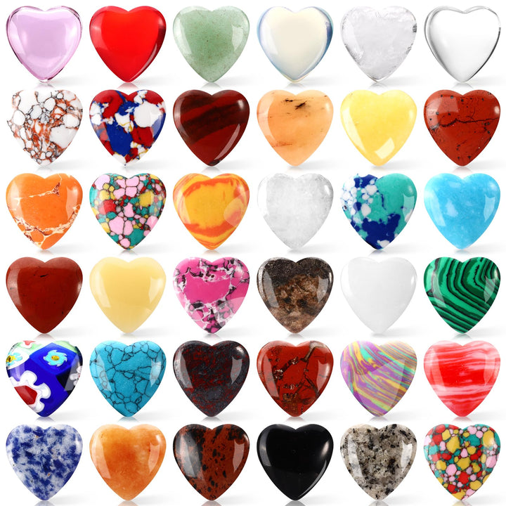 Draupnir heart worry stones closeup showing polished surfaces for tactile calm and focus