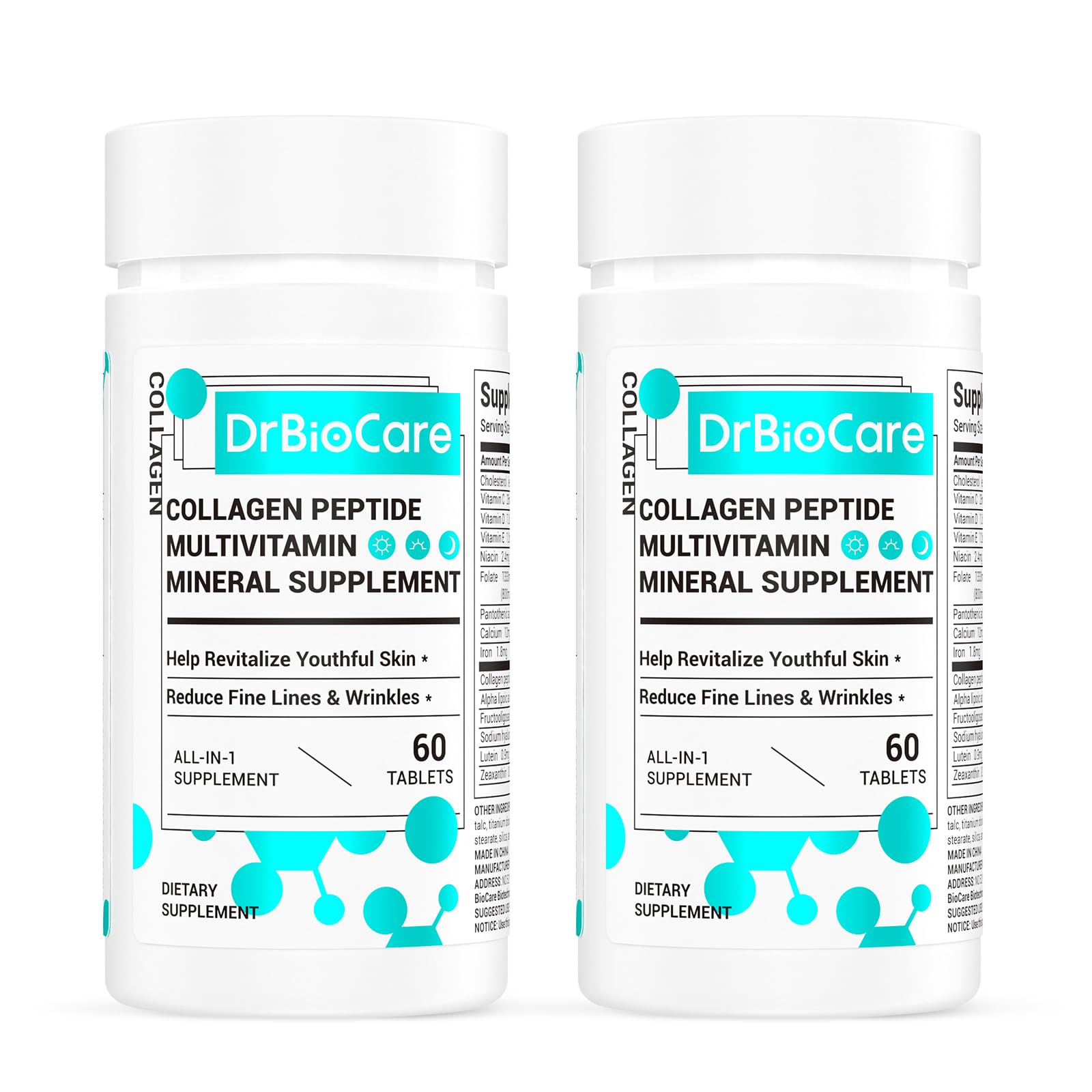 DrBioCare Collagen Peptides for Women bottle with capsules highlighting daily beauty support.