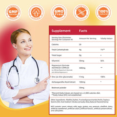 DREAVIO gummies label closeup highlights clean, sugar-free ingredients.