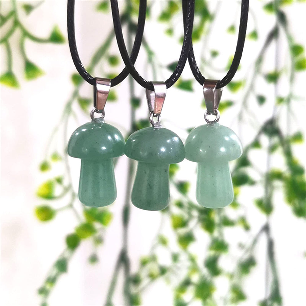 Dreuyet women mushroom necklace wear demonstrates chic gift idea for Christmas.
