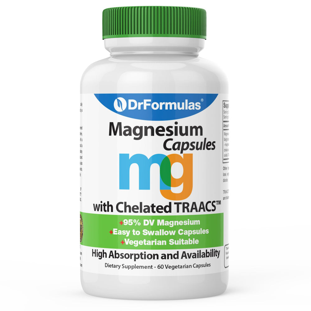 DrFormulas Magnesium Glycinate 400mg bottle with easy-to-swallow capsules for daily use