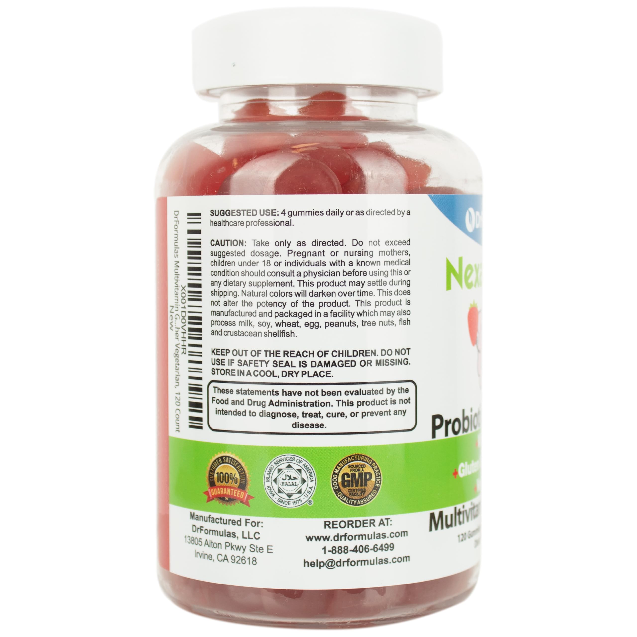 DrFormulas Nexabiotic Gummies flaxseed omega-3 infusion for brain and heart wellness.