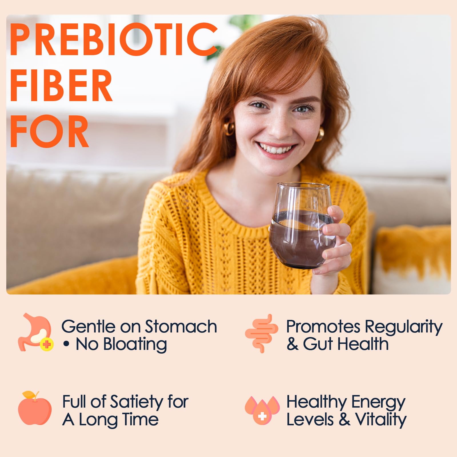 DRFOSTER acacia fiber powder bottle highlighting plant-based fiber option.