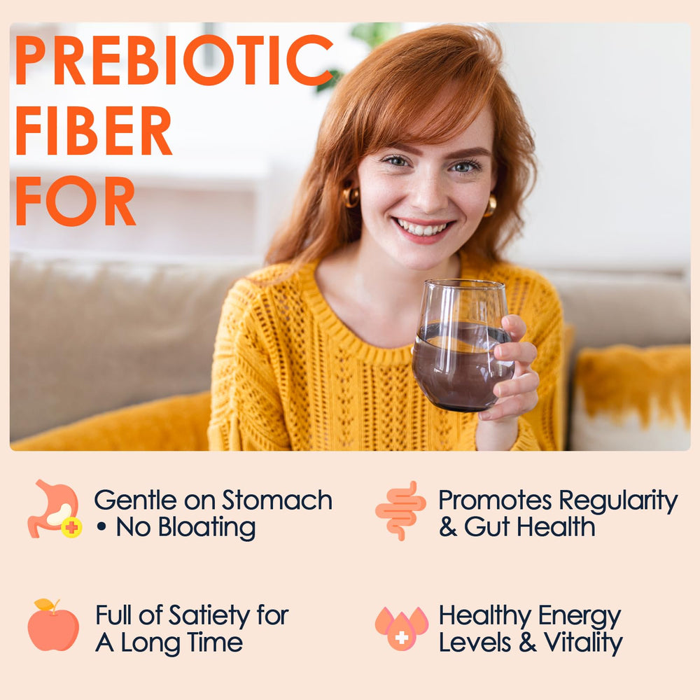 DRFOSTER acacia fiber powder bottle highlighting plant-based fiber option.