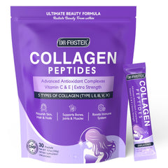DRFOSTER Collagen-Packets packaging display highlighting convenient daily use