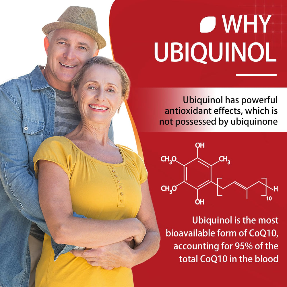 Closeup of DRFOSTER ubiquinol label with vitamin E and PQQ