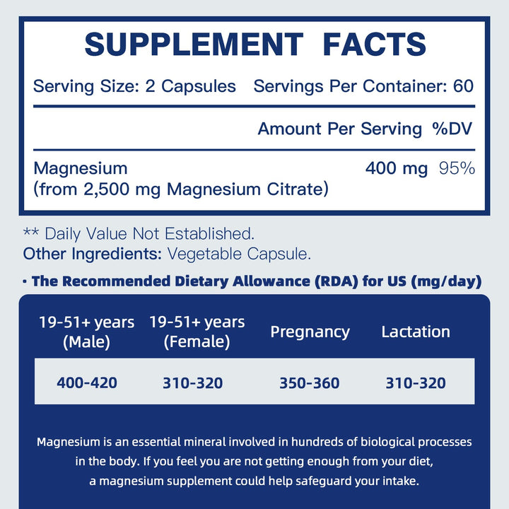 DRFOSTER magnesium citrate capsules close-up highlighting high absorption and gentle relief.