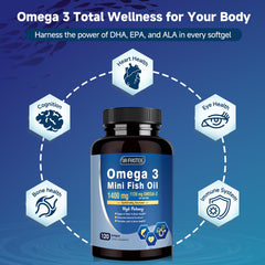 DRFOSTER Omega-3 ingredients panel shows DHA and EPA amounts for brain health