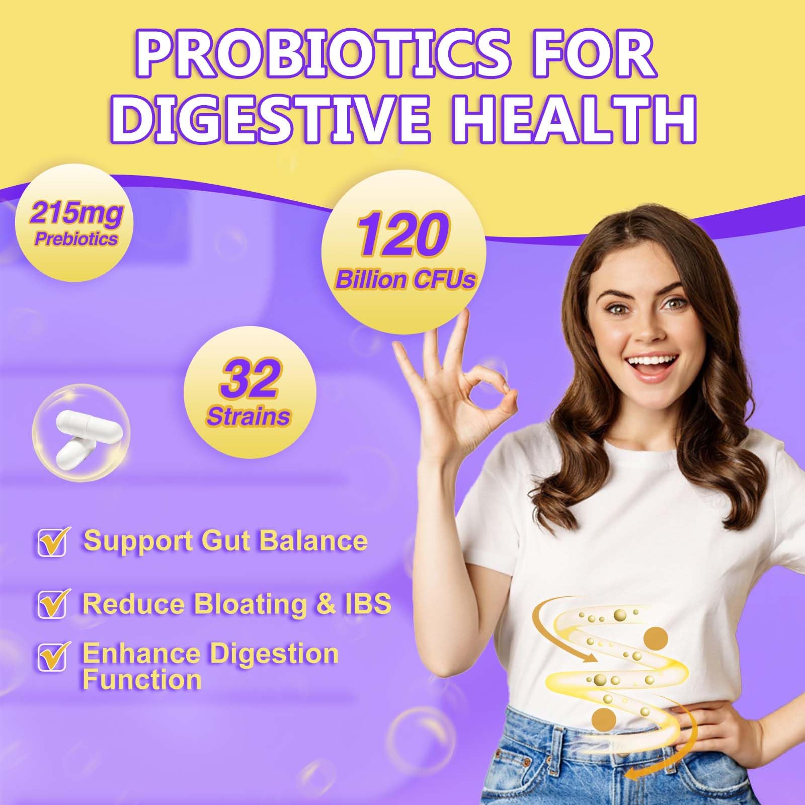DRFOSTER probiotics capsules in hand for a daily gut health routine.