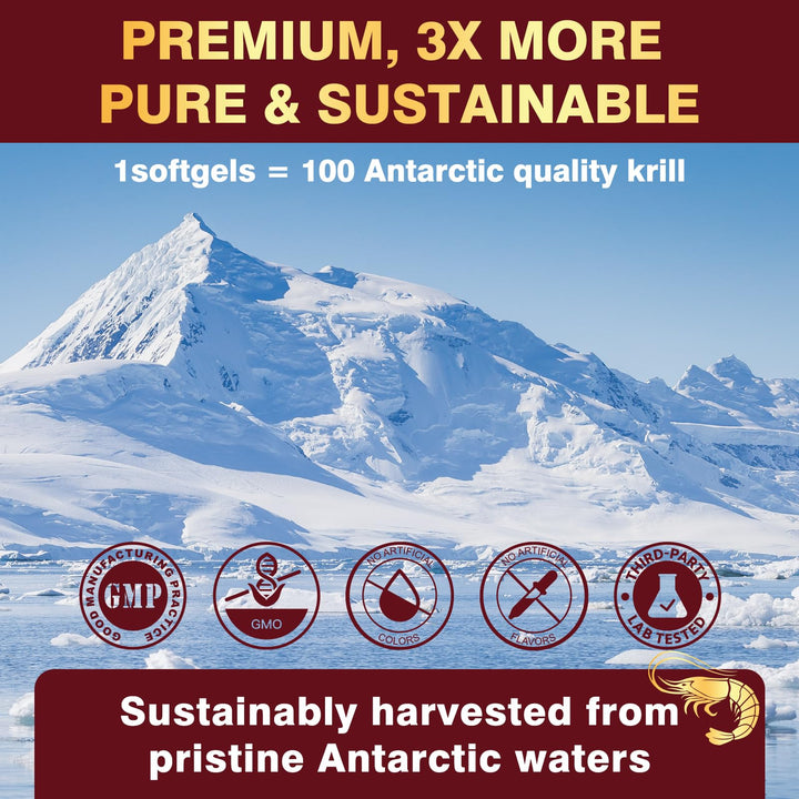 DRFOSTER sources krill from Antarctic waters for purity and sustainability.