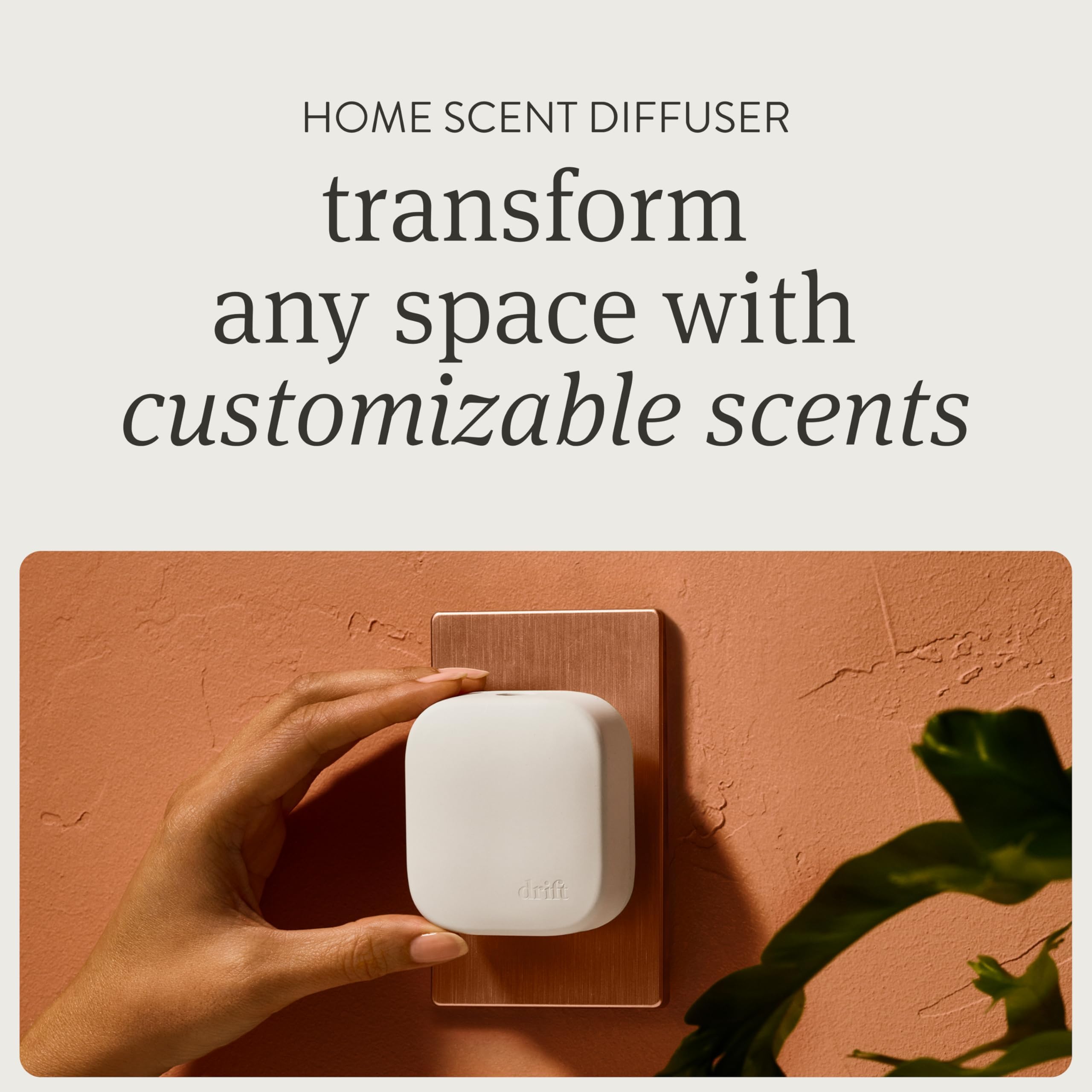 Drift Teak Diffuser front view showcases elegant wood finish and sleek silhouette.