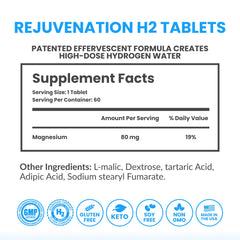 Bottle of DRINK HRW Rejuvenation 60-count for easy daily use