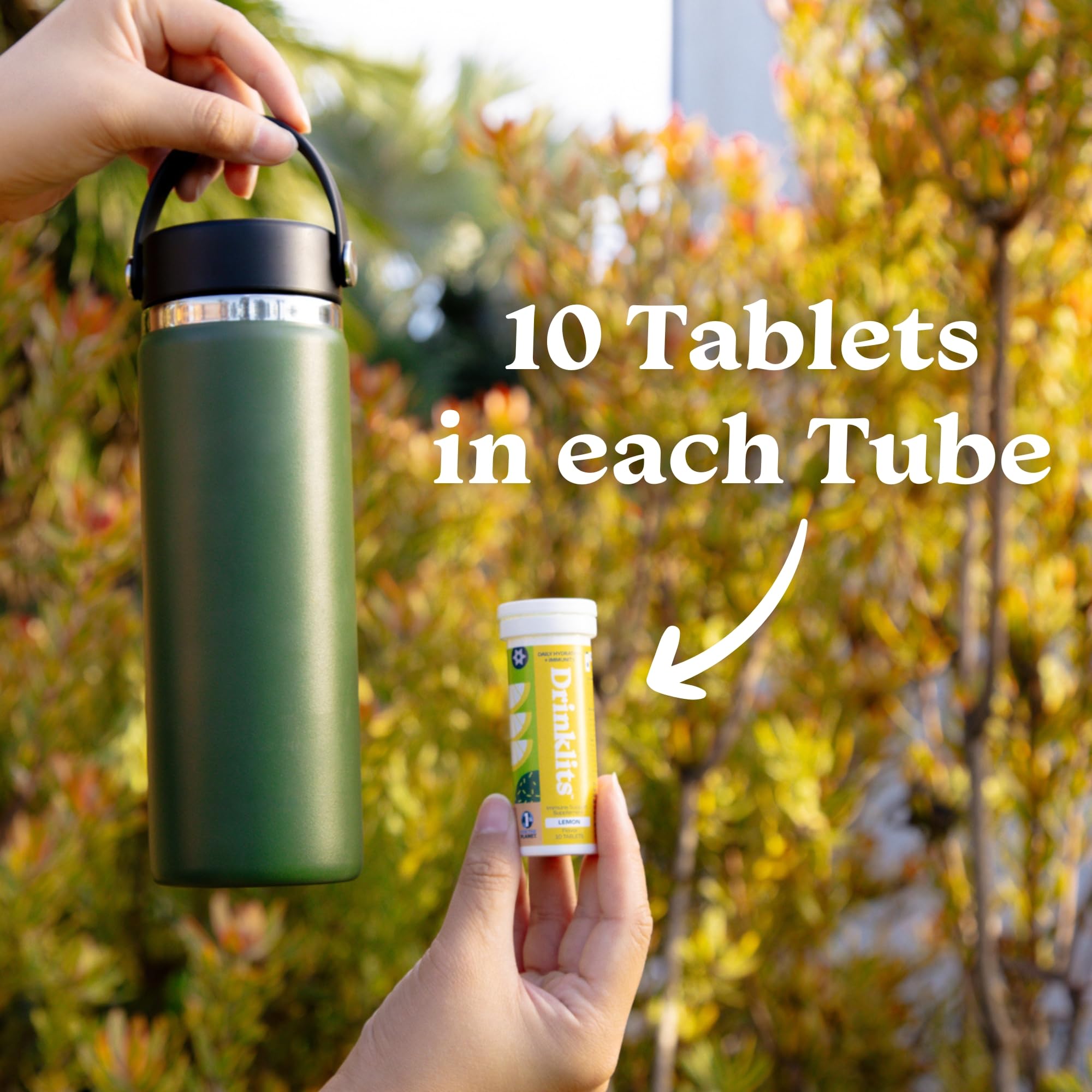 Drinklits Electrolyte Blend illustration highlights hydration during activity