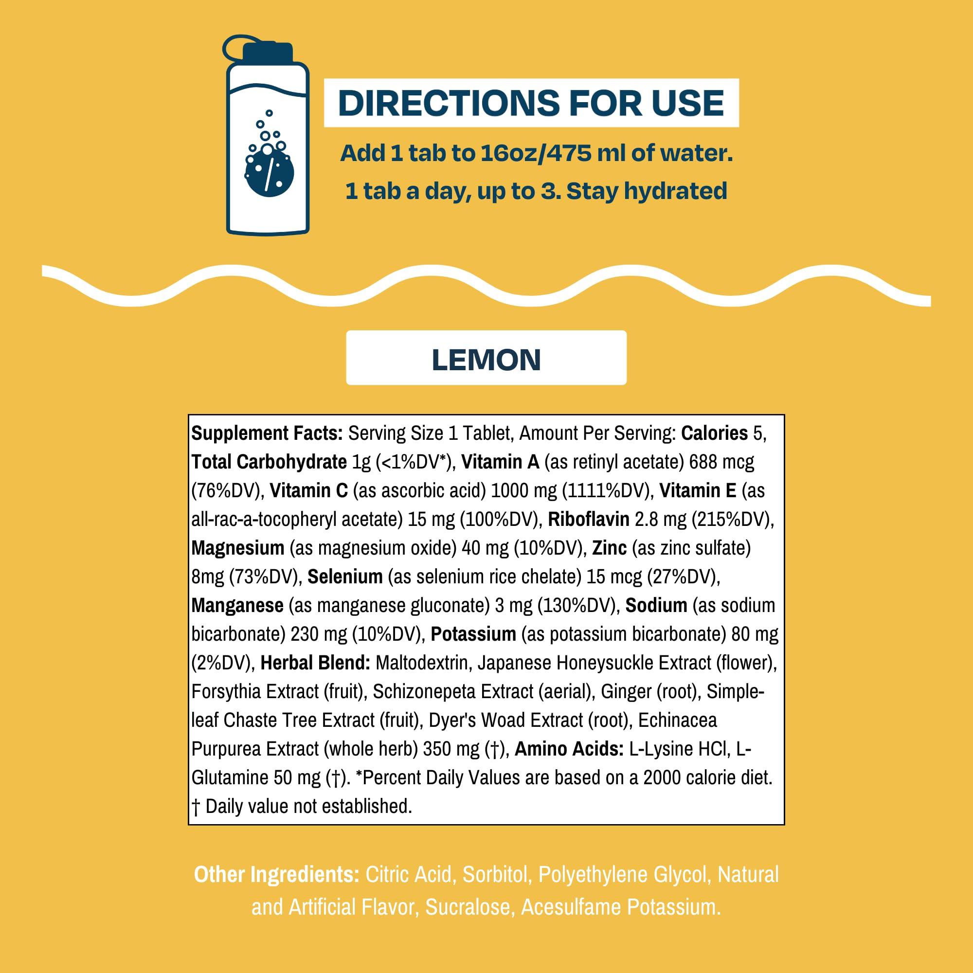 Drinklits Lemon Flavor Slice imagery emphasizes refreshing citrus notes