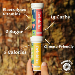 Drinklits Strawberry tube front—colorful packaging for a convenient wellness ritual