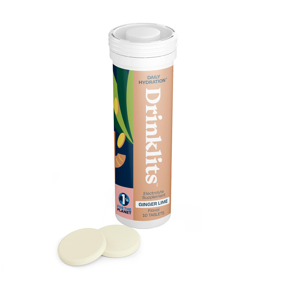 Drinklits tableta-electrolitos-ginger-lima se disuelve fácilmente en agua para hidratación rápida.