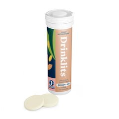 Drinklits tableta-electrolitos-ginger-lima se disuelve fácilmente en agua para hidratación rápida.