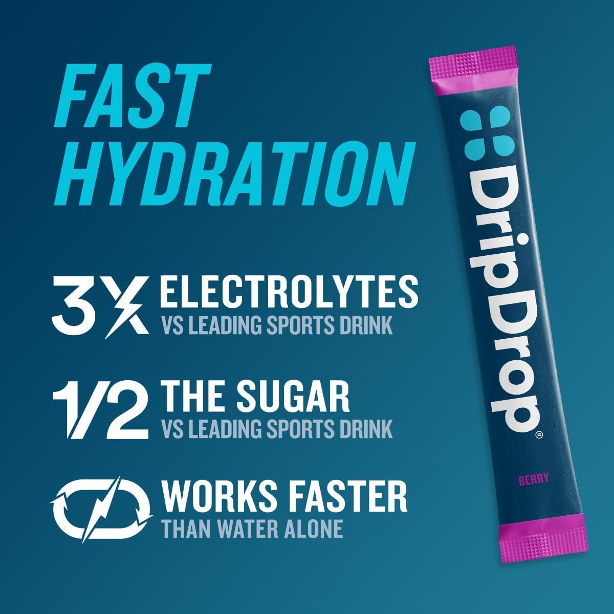 DripDrop Berry packets travel-friendly for hydration while commuting