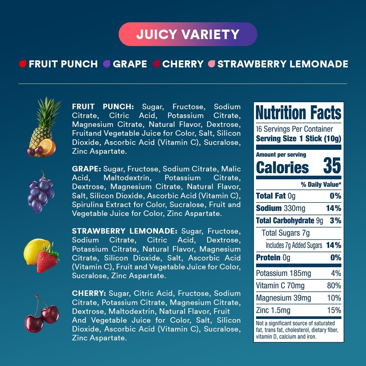 DripDrop fruit punch hydration stick, refreshing mix for outdoor activity.