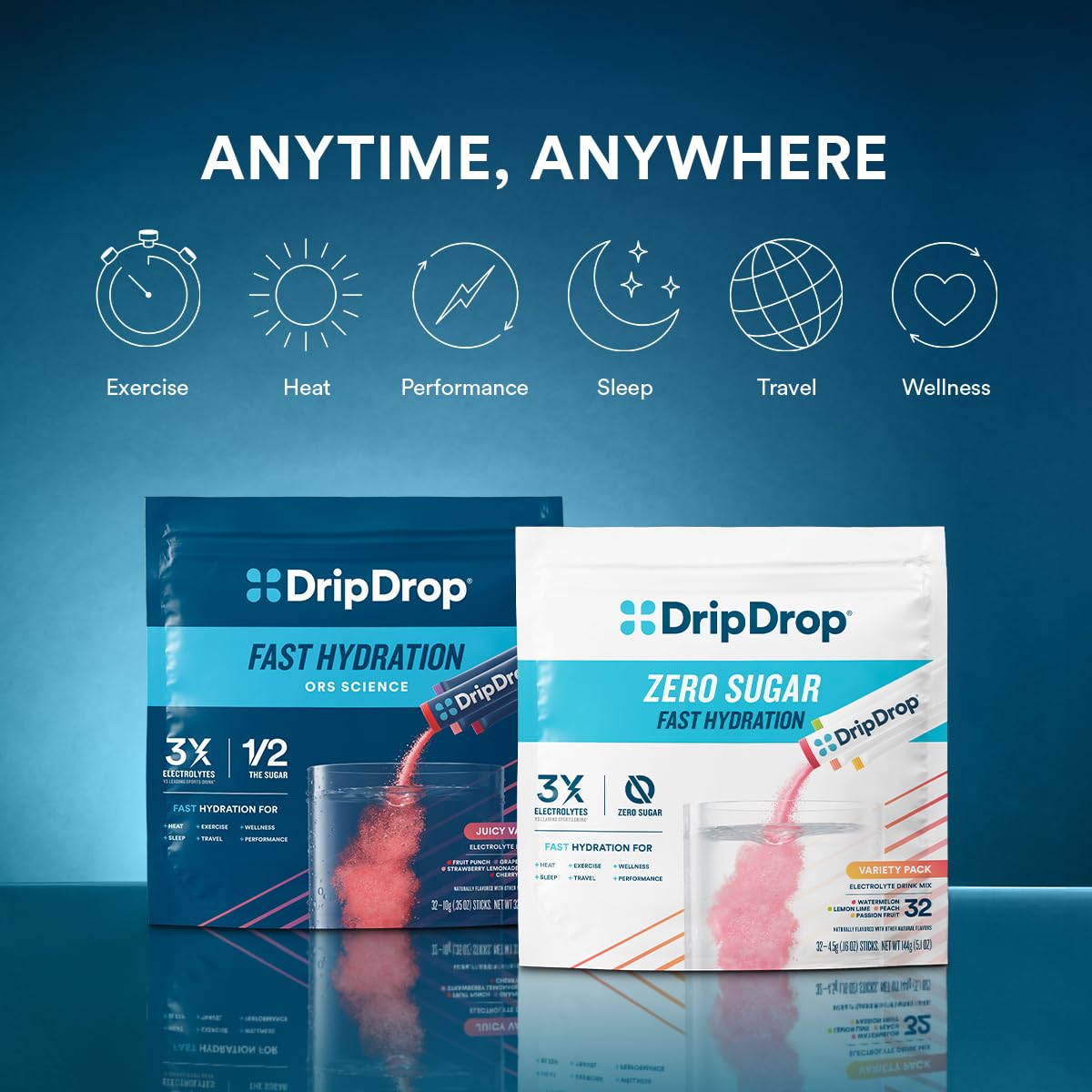 DripDrop Lemon athlete using hydration on the go during training
