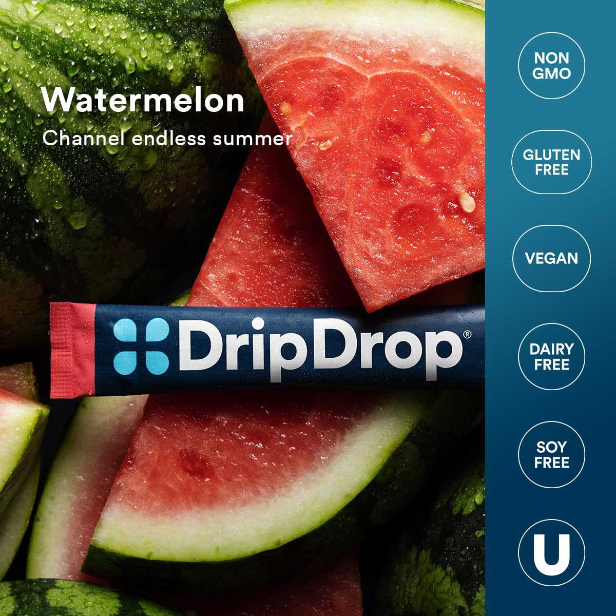 DripDrop Watermelon on-the-go usage for workouts and commutes.
