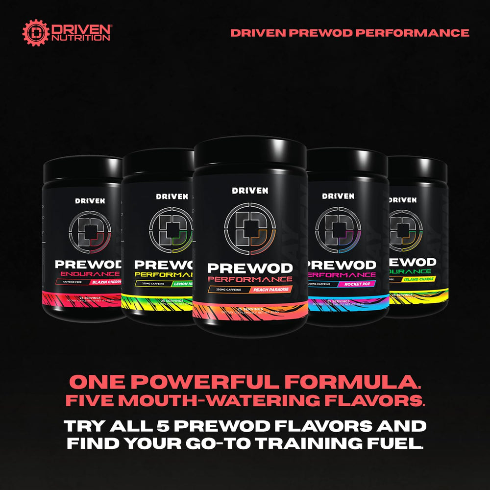Driven PREWOD Energy Drink Powder – 25 Servings (Caffeinated & Non-Sti ...