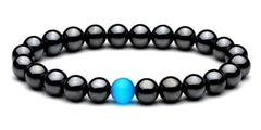 Drkao 2-pack blue magnetic bracelets close-up for daily wear and comfort