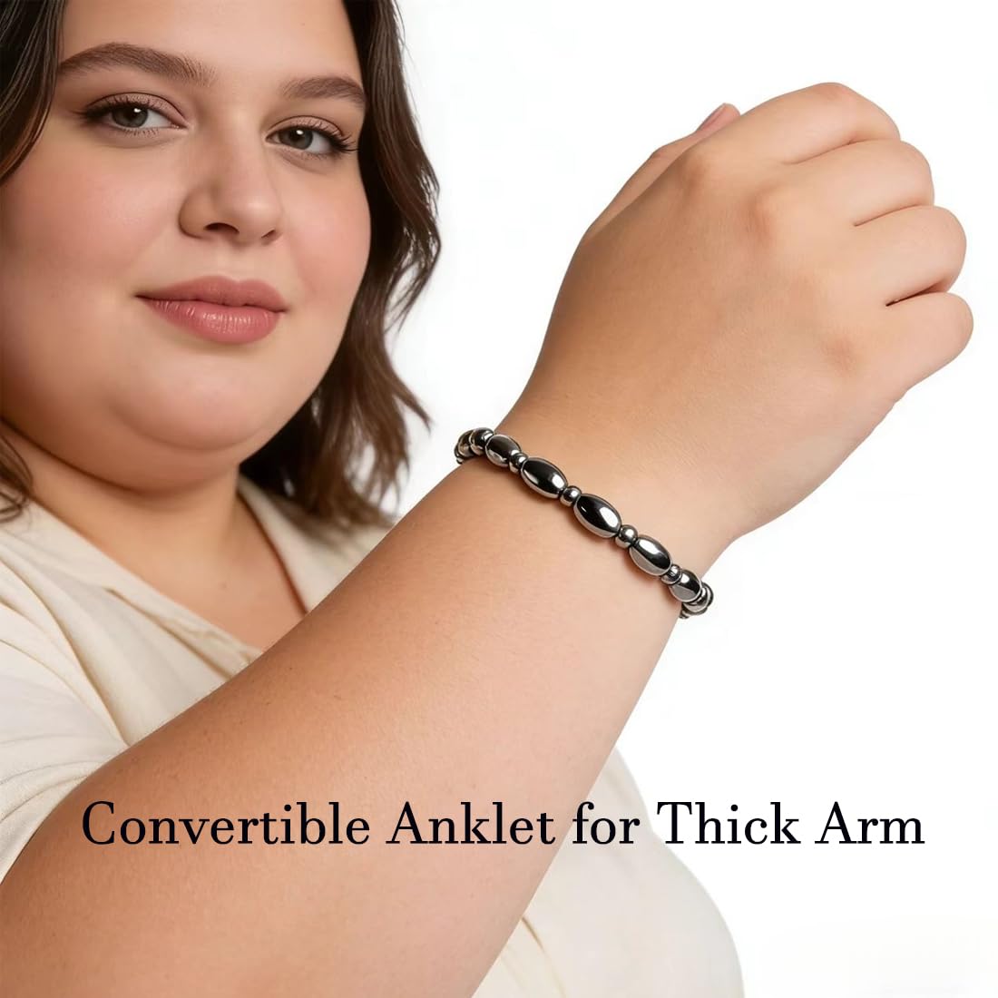 Drkao gun metal polished black anklet adds a sleek look for everyday use.