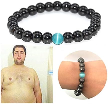 Drkao blue magnetic bracelet displayed on wrist with modern design