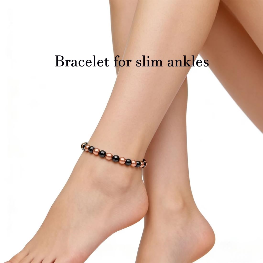 Convertible design of the Drkao bracelet suitable as a bracelet or ankle piece.